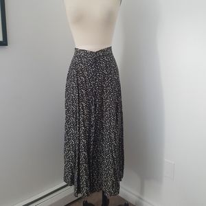Floral button midi Skirt